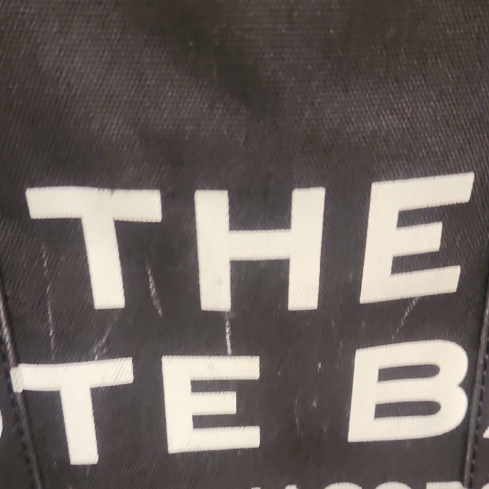 Marc Jacobs Black Tote with White Lettering - Picture 3 of 8